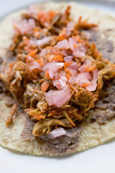 taco de cochinita pibil