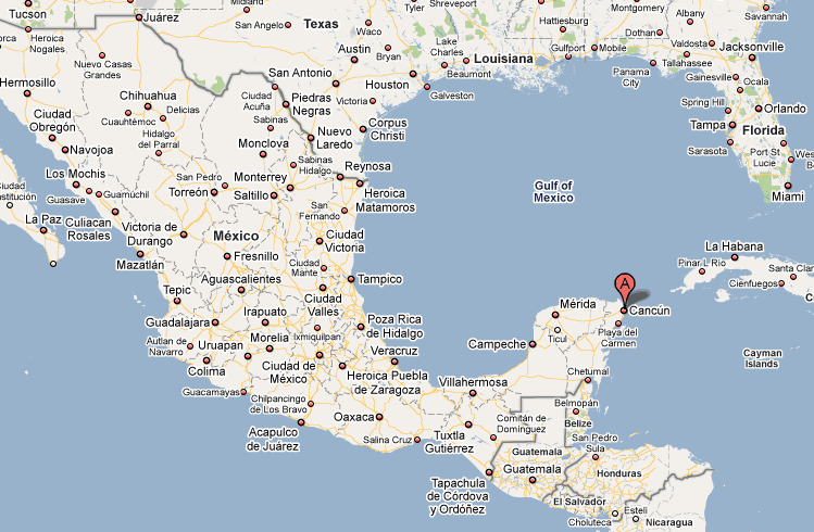 where is cancun on mexico map