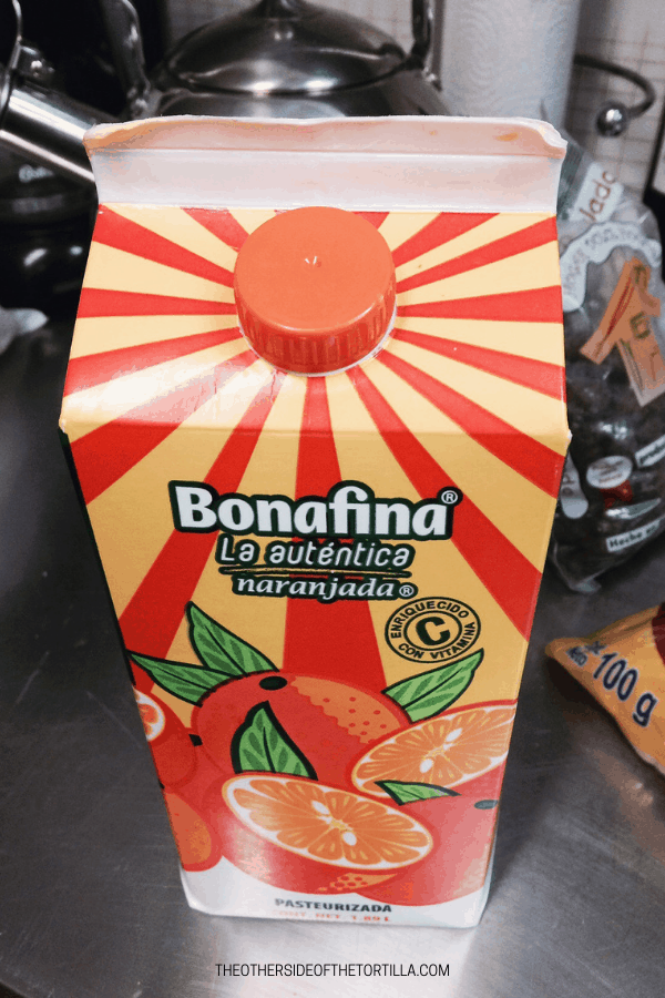 Bonafina is an orange-flavored drink in Mexico. Via theothersideofthetortilla.com