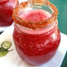 Frozen prickly pear margarita