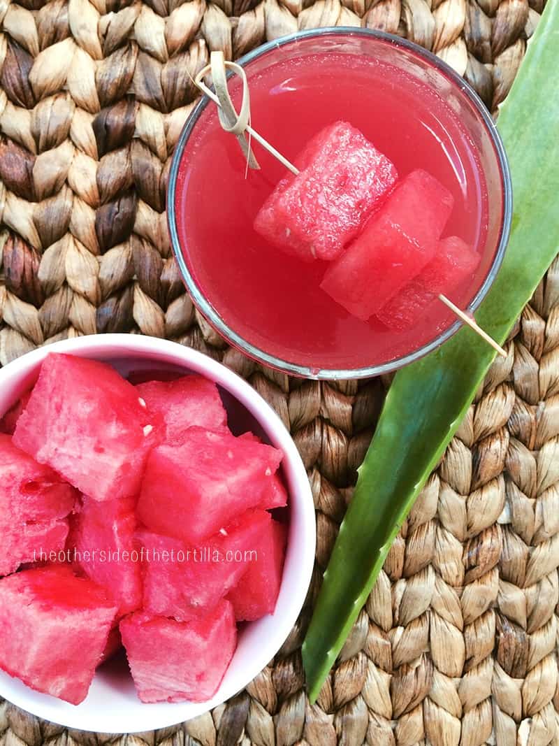 Watermelon and aloe vera juice (Jugo de sandi­a y sabila)