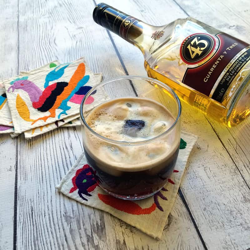 Carajillo coffee cocktail made with espresso and Licor 43