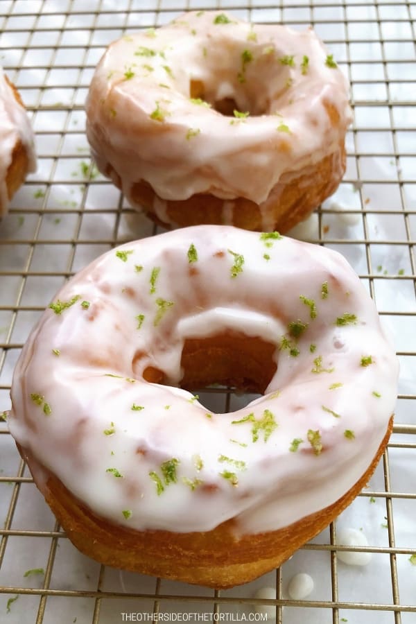 Margarita-glazed doughnuts from theothersideofthetortilla.com