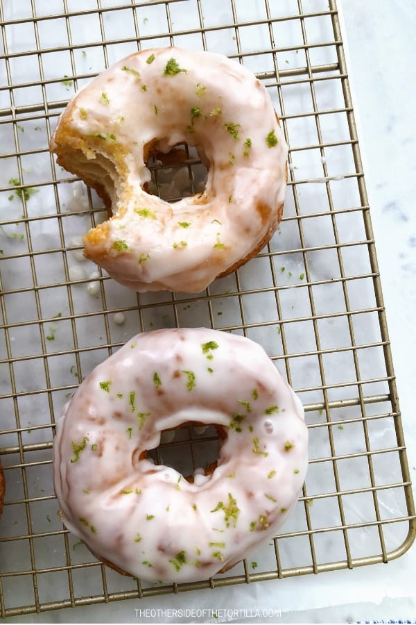 Margarita-glazed doughnuts from theothersideofthetortilla.com